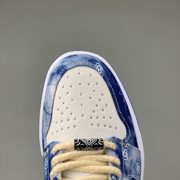 Air Jordan 1 blue and white porcelain black hook size: 10 - Picture 7 of 9